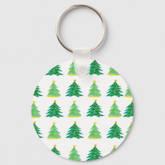 Kerstpine-patroon Sleutelhanger (Voorkant)