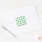 Kerstpine-patroon Vierkante Sticker (Envelop)