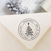 Kerstpine — Terug naar retouradres Rubberstempel