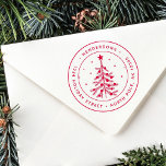 Kerstpine — Terug naar retouradres Zelfinktende Stempel<br><div class="desc">Creëer je eigen kerstfeest | Vakantiegrens met zelfinkend stempel.</div>