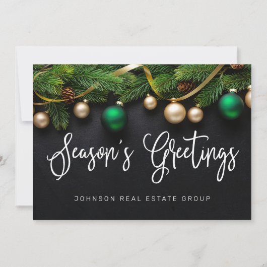 kerstpine Tree Seizoensgroeten Feestdagenkaart (Voorkant)