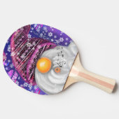 kerstpingpong-paddle-koepel in Paars Pet Tafeltennisbatje (Zijkant)