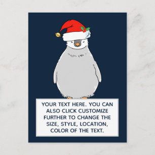 kerstpinguïn - aangepaste tekst briefkaart
