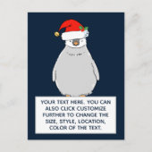 kerstpinguïn - aangepaste tekst briefkaart (Voorkant)