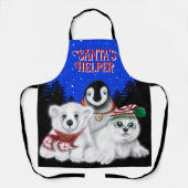 Kerstpinguïn baby Polar beer Seal Personaliseren Schort (Voorkant)