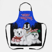 Kerstpinguïn baby Polar beer Seal Personaliseren Schort (Voorkant)