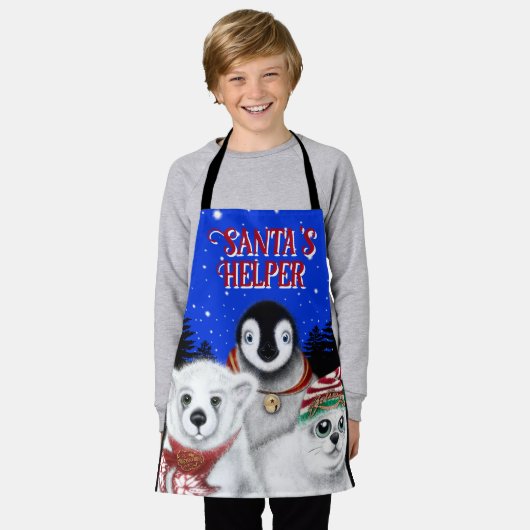 Kerstpinguïn baby Polar beer Seal Personaliseren Schort (Gedragen)