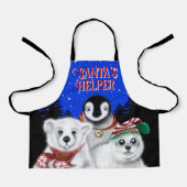 Kerstpinguïn baby Polar beer Seal Personaliseren Schort (Voorkant)