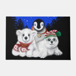 Kerstpinguïn baby Polar beer Seal Pup Deurmat