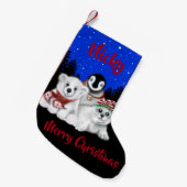 Kerstpinguïn baby Polar beer Seal Pup Kleine Kerstsok (Voorkant (Hangend))