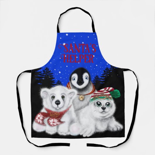 Kerstpinguïn baby Polar beer Seal Pup Schort (Voorkant)