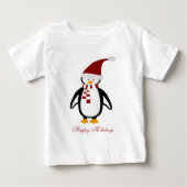 kerstpinguïn-Baby shirt (Voorkant)