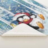 Kerstpinguïn Babydeken Sherpa Deken (3/4)