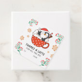 Kerstpinguïn Bedankt een latte cadeauLabel Bedankjes Labels (In situ)