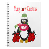 Kerstpinguïn Boksen Spiraal Notebook Notitieboek (Voorkant)