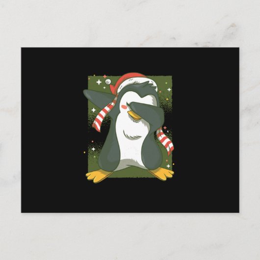 kerstpinguïn briefkaart (Voorkant)
