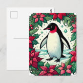 Kerstpinguïn Briefkaart (Voorkant / Achterkant)