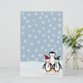 Kerstpinguïn, Briefpapier (Staand voorkant)