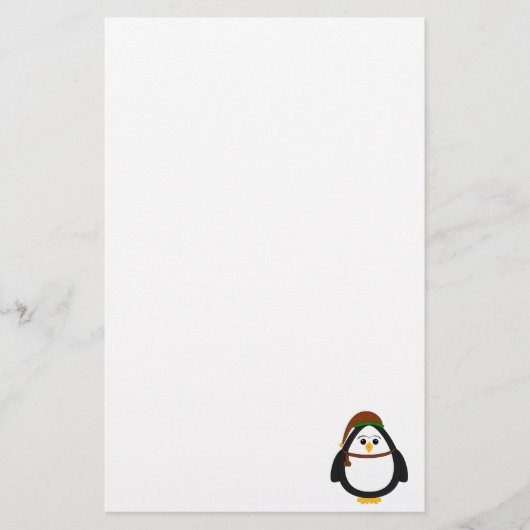 Kerstpinguïn Briefpapier (Voorkant)
