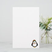 Kerstpinguïn Briefpapier (Staand voorkant)