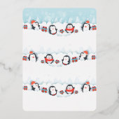 Kerstpinguin Cadeau Joy | FOLIE KAART (Achterkant)