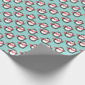 Kerstpinguïn Cadeaupapier (Hoek)