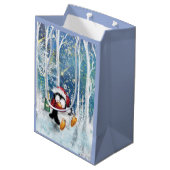 Kerstpinguïn Cadeautas (Achterkant Gekanteld)