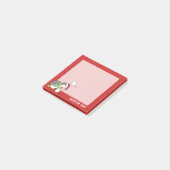 Kerstpinguïn die een sneeuwbal krijgt post-it® notes (Schuin)