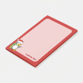 Kerstpinguïn die op sneeuw loopt post-it® notes (Schuin)