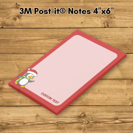 Kerstpinguïn die op sneeuw loopt post-it® notes