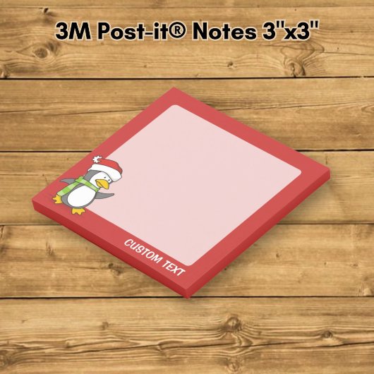 Kerstpinguïn die over sneeuw loopt post-it® notes