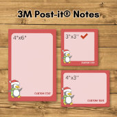 Kerstpinguïn die over sneeuw loopt post-it® notes