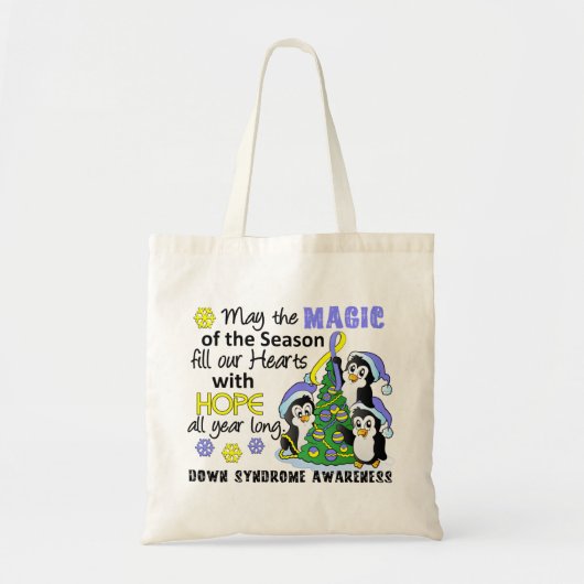 Kerstpinguïn Down Syndrome Tote Bag (Voorkant)