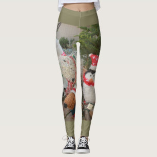 Kerstpinguïn en rendier speelgoed leggings