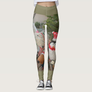 Kerstpinguïn en rendier speelgoed leggings