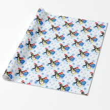 Kerstpinguïn en Snowflakes