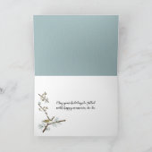 Kerstpinguïn familie in sneeuw kaart (Binnen)