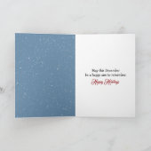 Kerstpinguïn familie in sneeuwvlokken kaart (Binnen)