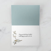 Kerstpinguïn familie in sneeuwvlokken kaart (Binnen)