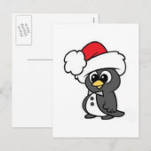 Kerstpinguïn Feestdagenkaart (Voorkant / Achterkant)