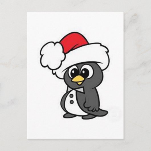 Kerstpinguïn Feestdagenkaart (Voorkant)