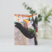 Kerstpinguïn Feestdagenkaart (Staand voorkant)