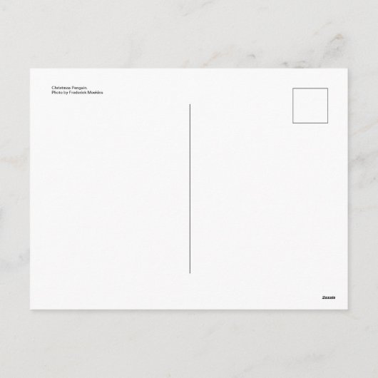 Kerstpinguïn Feestdagenkaart (Achterkant)