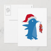 Kerstpinguïn Feestdagenkaart (Voorkant / Achterkant)