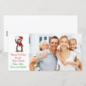 kerstpinguïn - fotokaart feestdagenkaart (Voorkant / Achterkant)