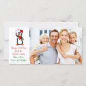 kerstpinguïn - fotokaart feestdagenkaart (Voorkant)