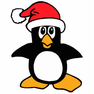 Kerstpinguïn Fotosculptuur Staand Fotobeeldje