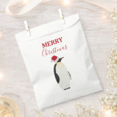 Kerstpinguin Funny Animal met Santa Hat Bedankzakje (Geknipt)