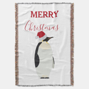 Kerstpinguin Funny Animal met Santa Hat Deken