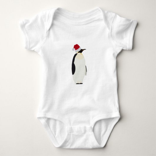 Kerstpinguin Funny Animal met Santa Hat Romper (Voorkant)